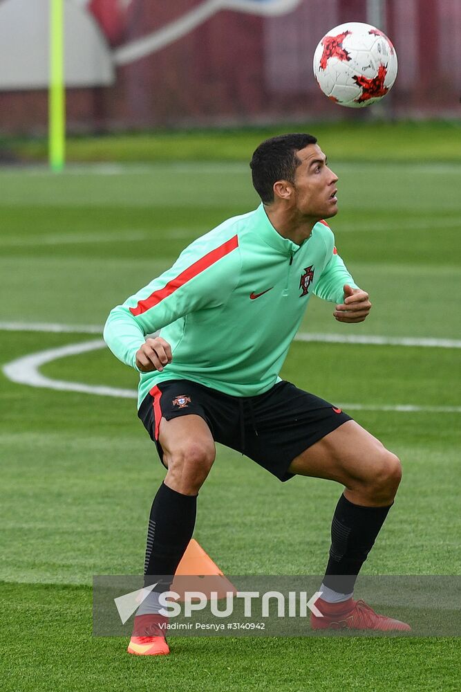 Football. 2017 FIFA Confederations Cup. Training session of Portugal’s national team