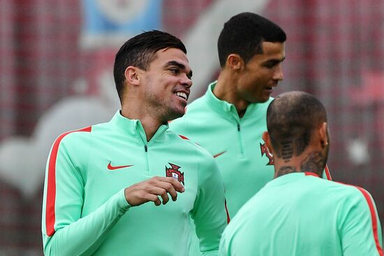 Football. 2017 FIFA Confederations Cup. Training session of Portugal’s national team