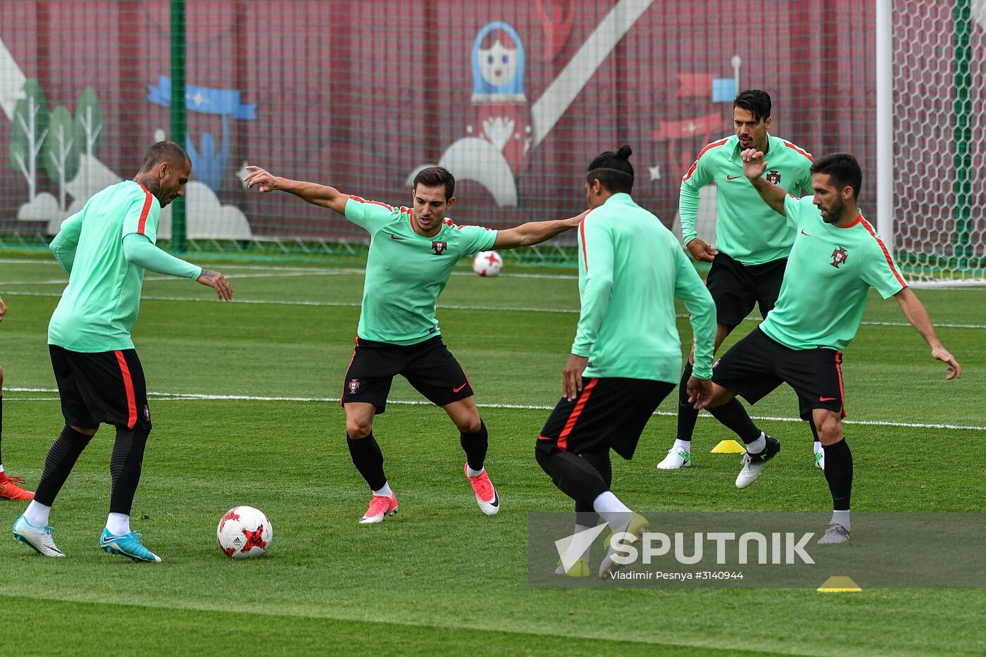 Football. 2017 FIFA Confederations Cup. Training session of Portugal’s national team