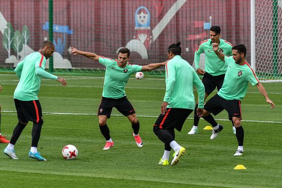 Football. 2017 FIFA Confederations Cup. Training session of Portugal’s national team