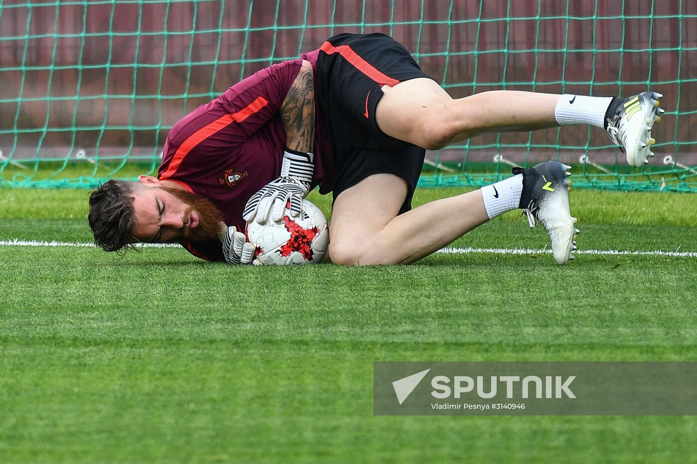 Football. 2017 FIFA Confederations Cup. Training session of Portugal’s national team