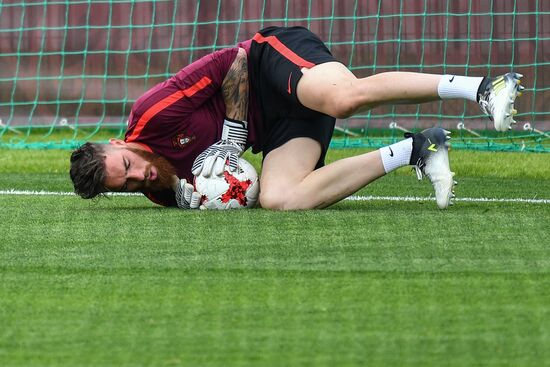 Football. 2017 FIFA Confederations Cup. Training session of Portugal’s national team