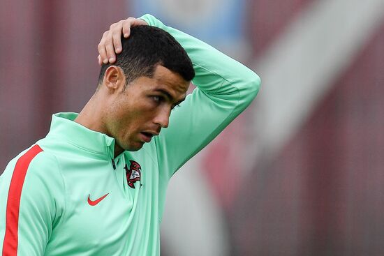 Football. 2017 FIFA Confederations Cup. Training session of Portugal’s national team