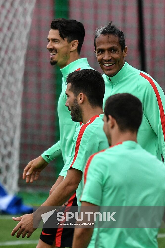 Football. 2017 FIFA Confederations Cup. Training session of Portugal’s national team