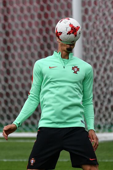 Football. 2017 FIFA Confederations Cup. Training session of Portugal’s national team