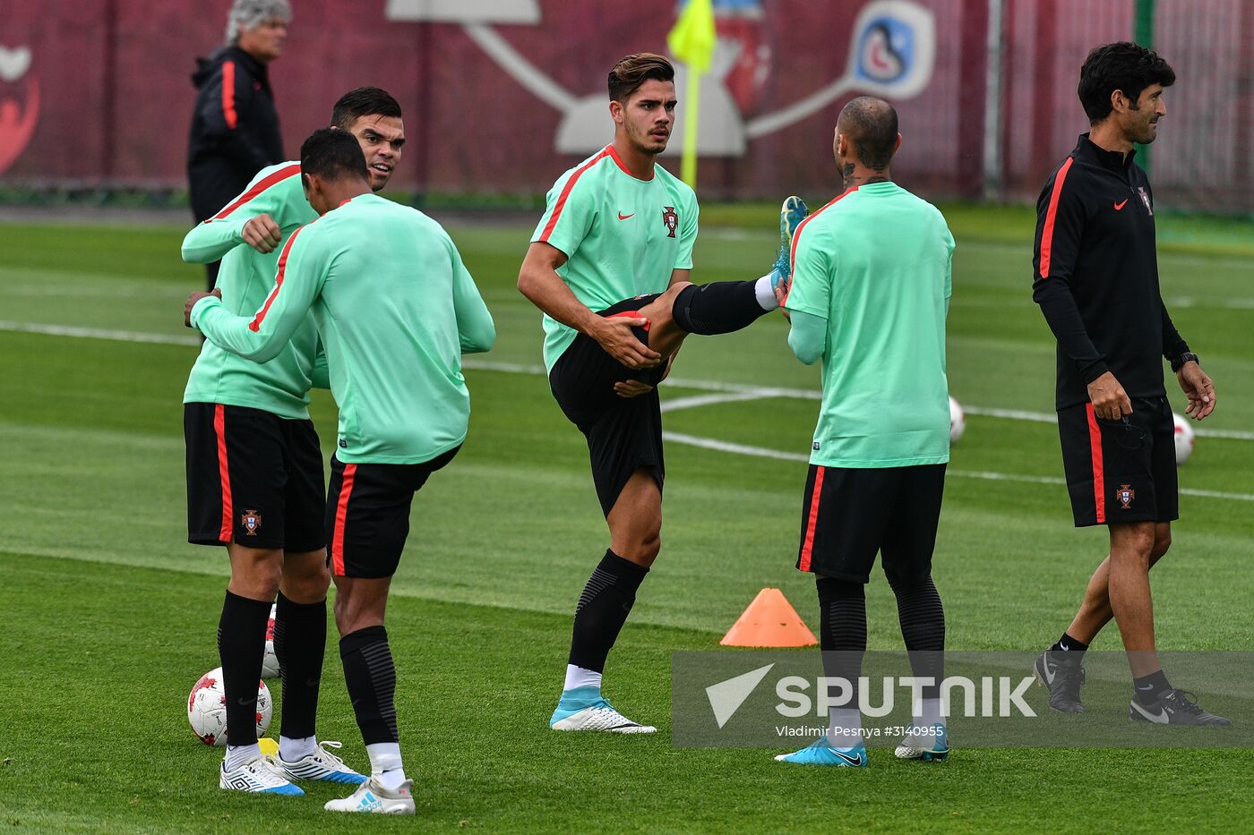Football. 2017 FIFA Confederations Cup. Training session of Portugal’s national team