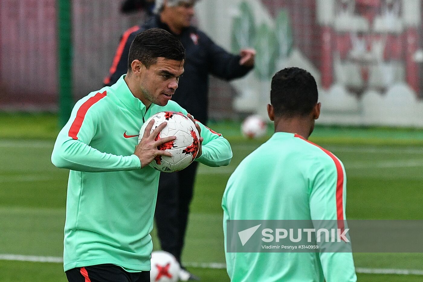 Football. 2017 FIFA Confederations Cup. Training session of Portugal’s national team