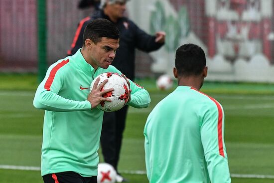 Football. 2017 FIFA Confederations Cup. Training session of Portugal’s national team