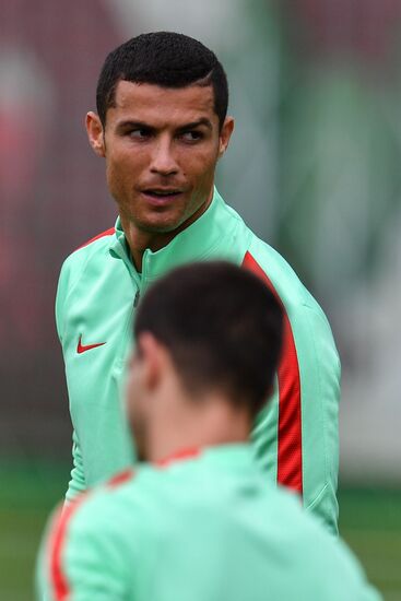 Football. 2017 FIFA Confederations Cup. Training session of Portugal’s national team