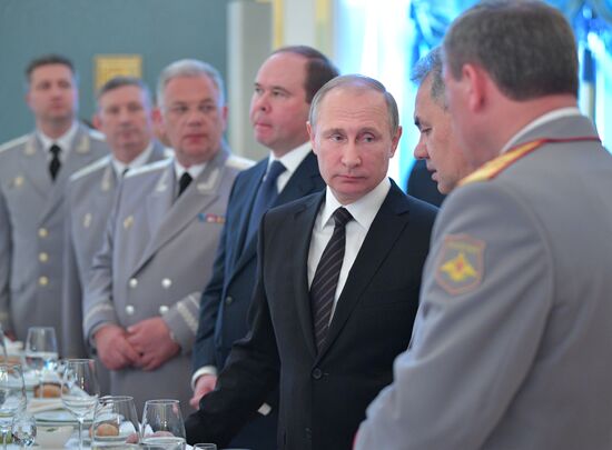 President Putin meets with Russian military academies graduates