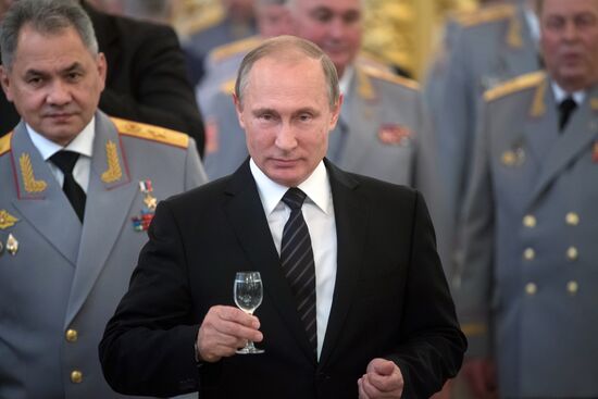 President Putin meets with Russian military academies graduates