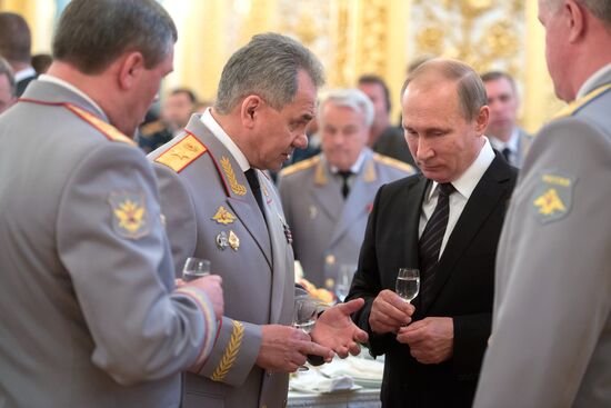 President Putin meets with Russian military academies graduates