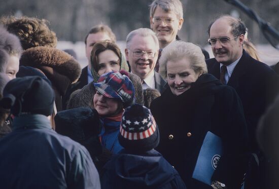 US Secretary of State Madeleine Albright visits Moscow