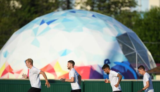 Football. 2017 FIFA Confederations Cup. Training session of Germany's national team