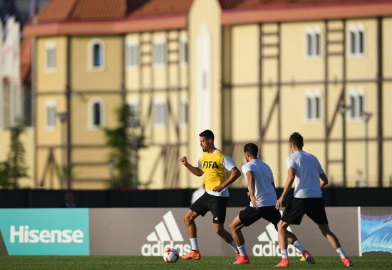 Football. 2017 FIFA Confederations Cup. Training session of Germany's national team