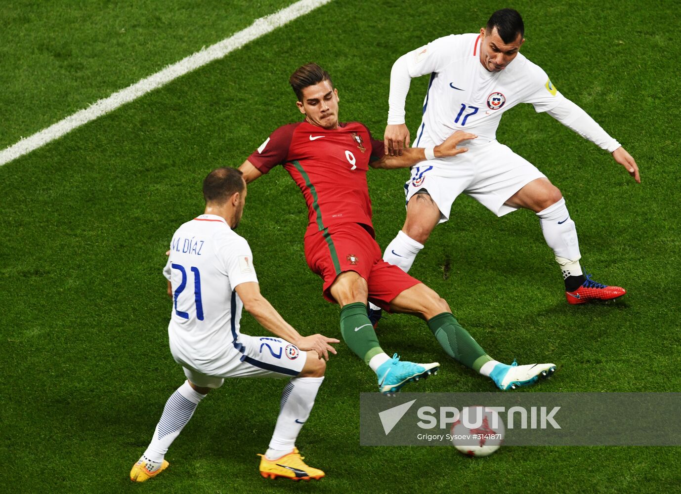 Football. 2017 FIFA Confederations Cup. Portugal vs. Chile