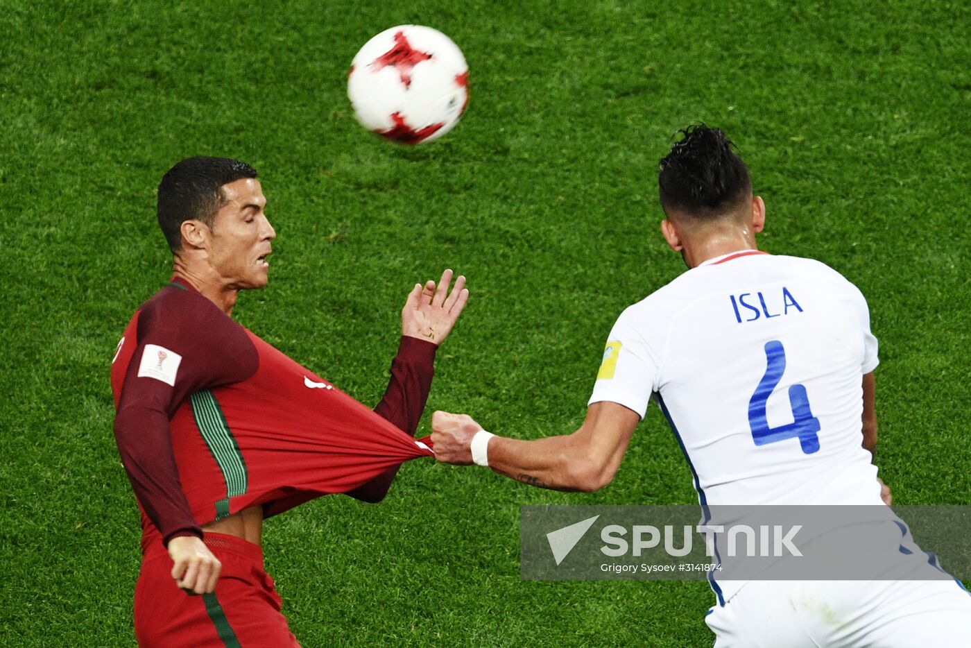 Football. 2017 FIFA Confederations Cup. Portugal vs. Chile
