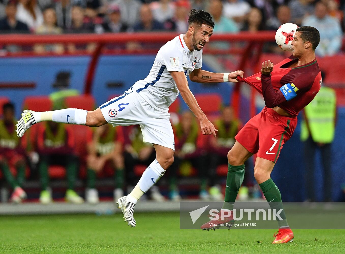 Football. 2017 FIFA Confederations Cup. Portugal vs. Chile