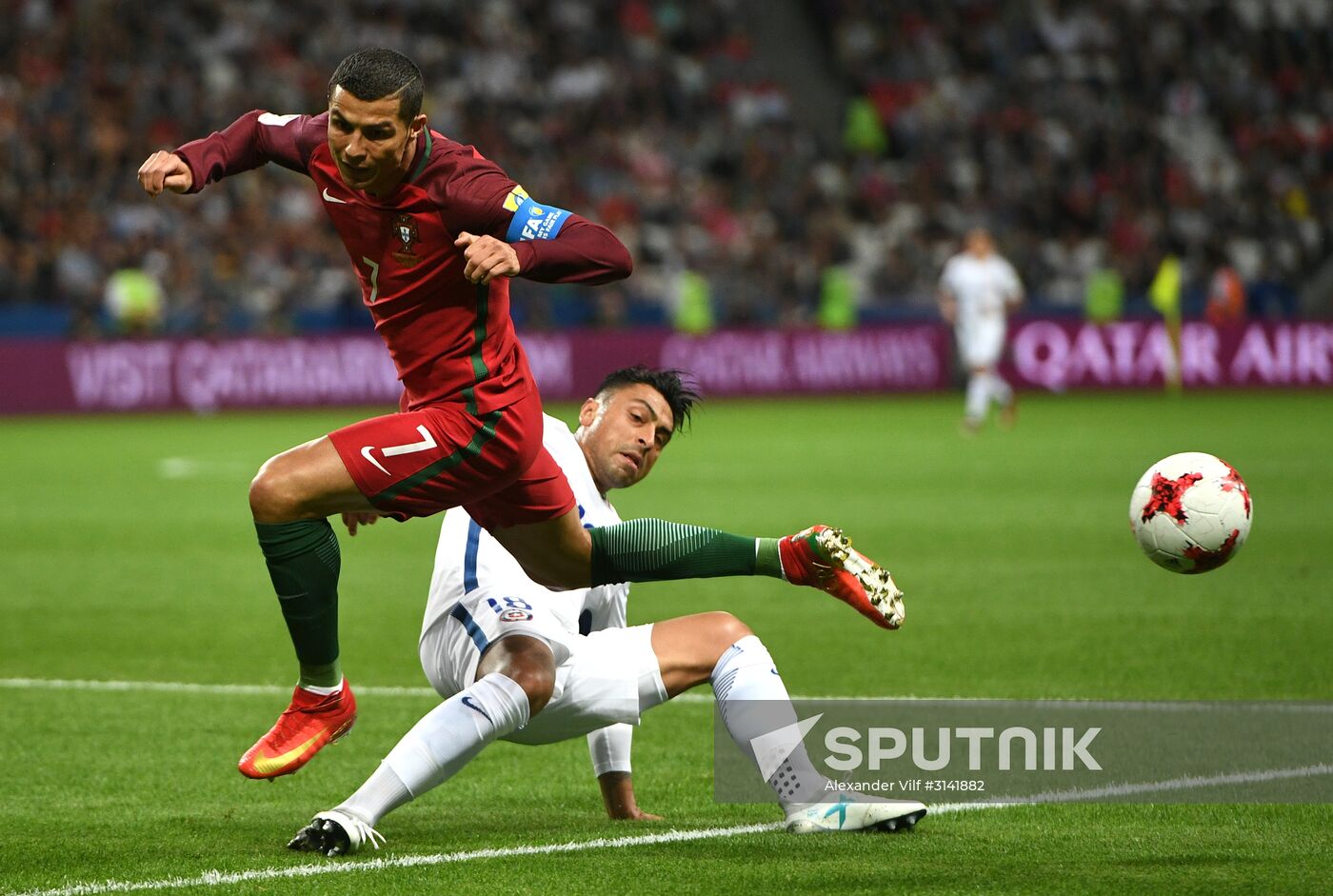 Football. 2017 FIFA Confederations Cup. Portugal vs. Chile