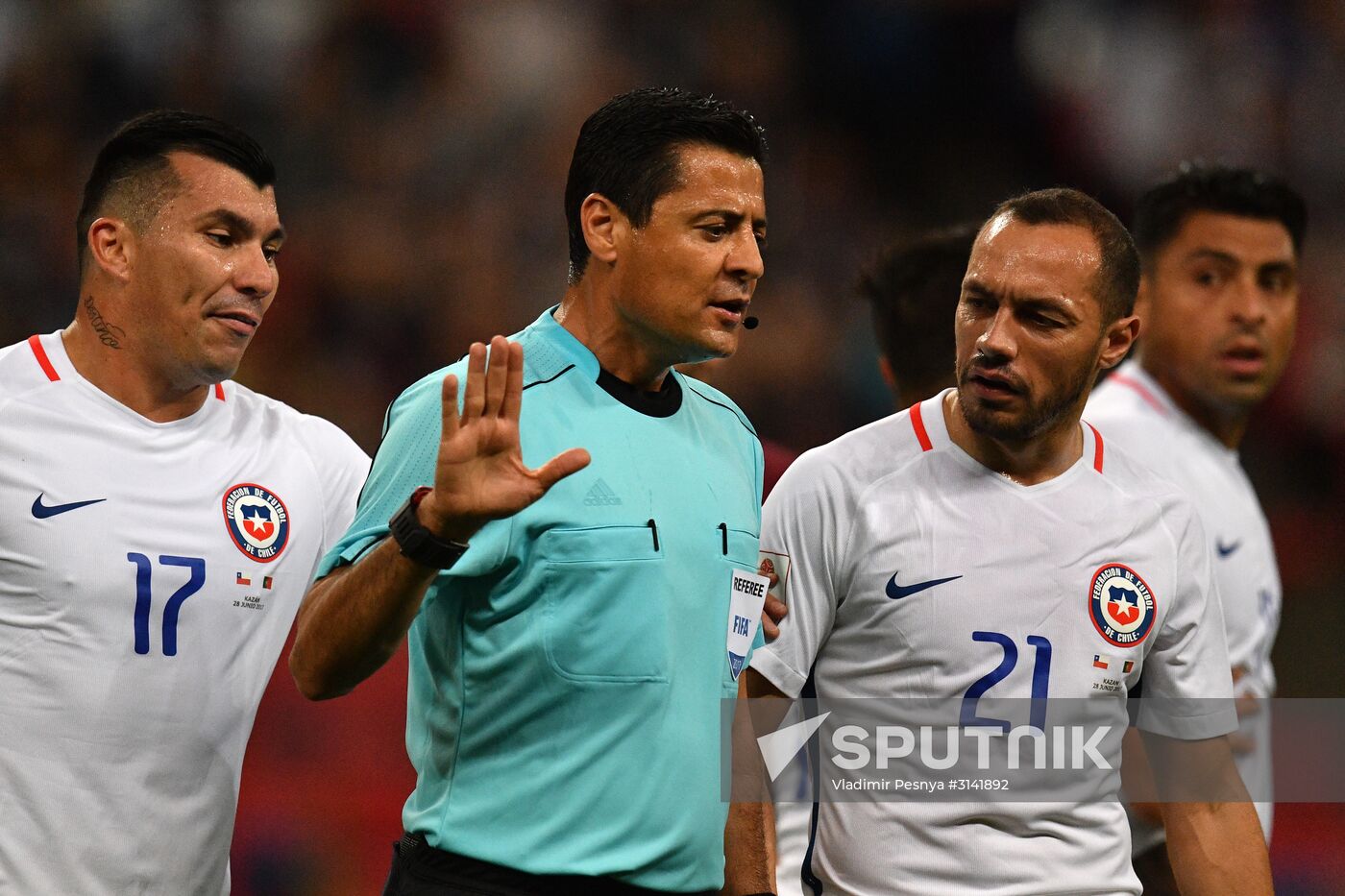 Football. 2017 FIFA Confederations Cup. Portugal vs. Chile