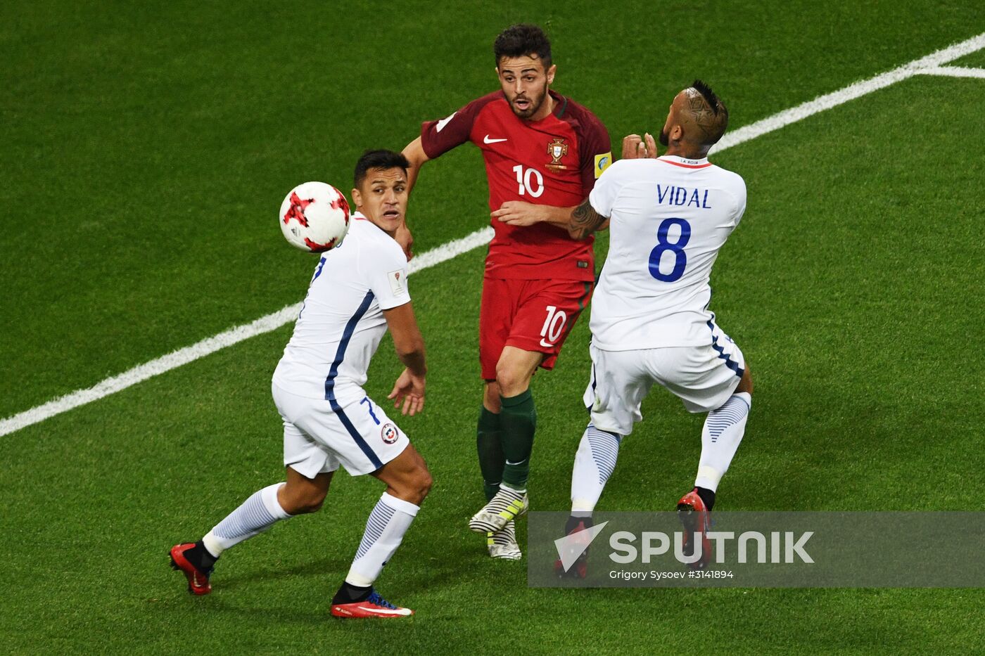 Football. 2017 FIFA Confederations Cup. Portugal vs. Chile