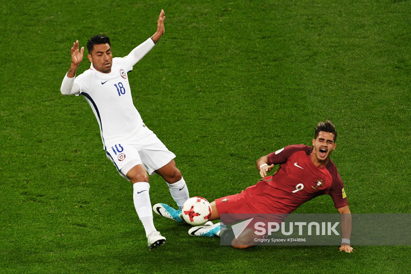 Football. 2017 FIFA Confederations Cup. Portugal vs. Chile