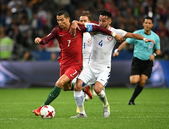 Football. 2017 FIFA Confederations Cup. Portugal vs. Chile