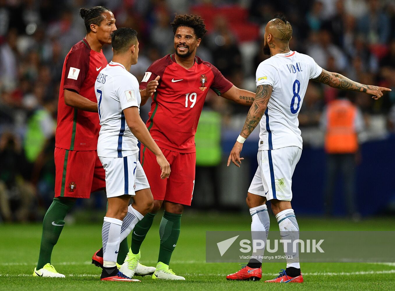 Football. 2017 FIFA Confederations Cup. Portugal vs. Chile