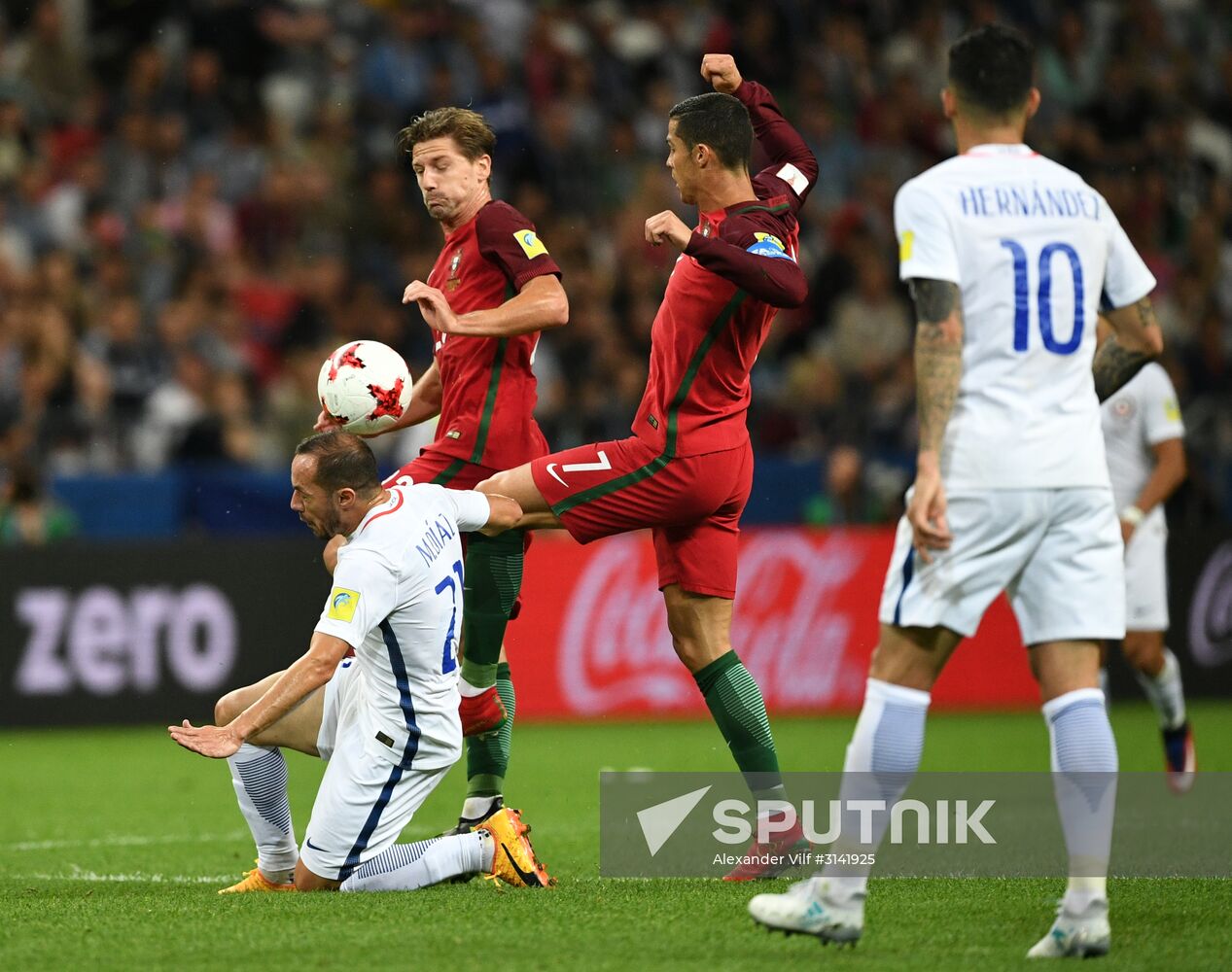 Football. 2017 FIFA Confederations Cup. Portugal vs. Chile