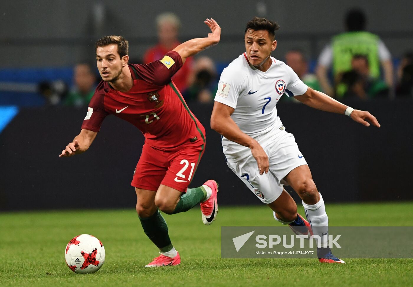 Football. 2017 FIFA Confederations Cup. Portugal vs. Chile