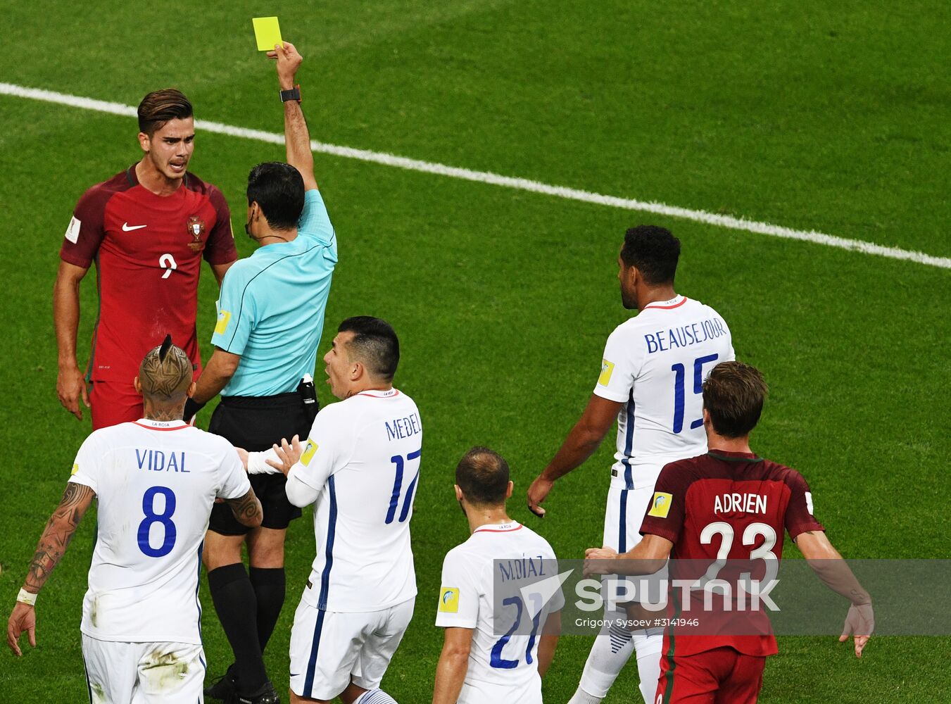 Football. 2017 FIFA Confederations Cup. Portugal vs. Chile
