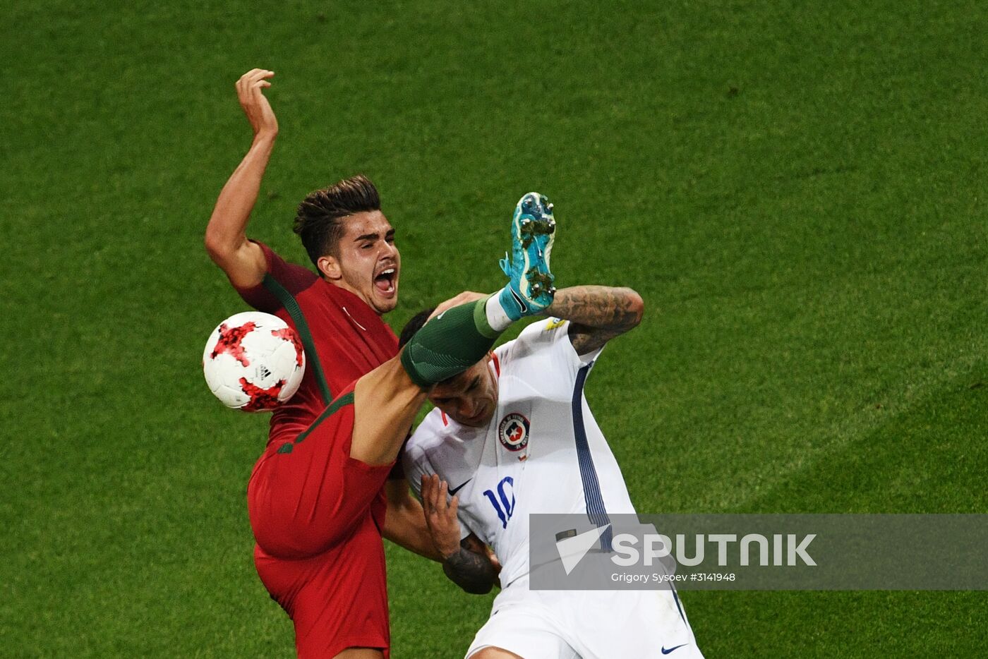 Football. 2017 FIFA Confederations Cup. Portugal vs. Chile