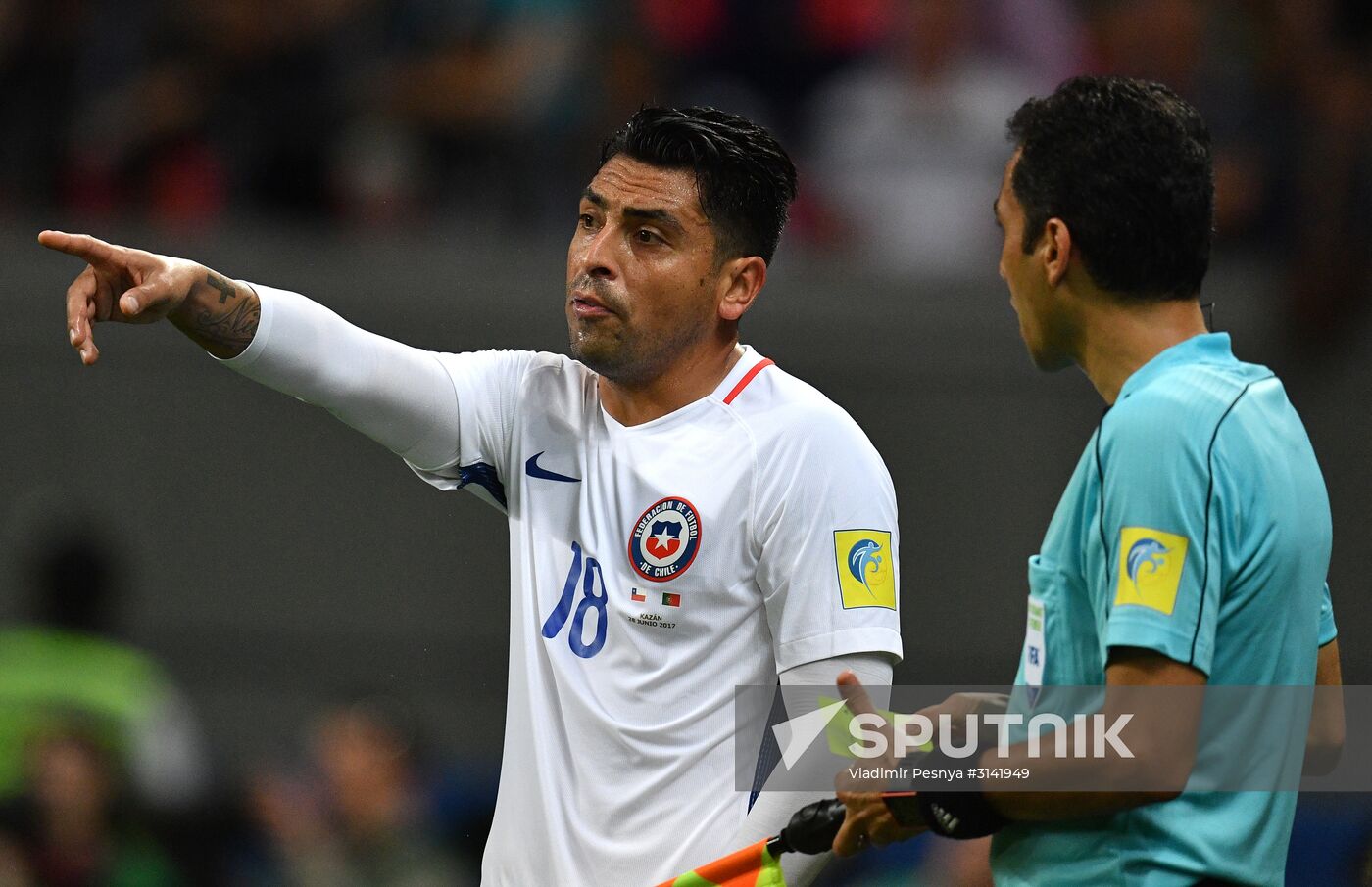 Football. 2017 FIFA Confederations Cup. Portugal vs. Chile