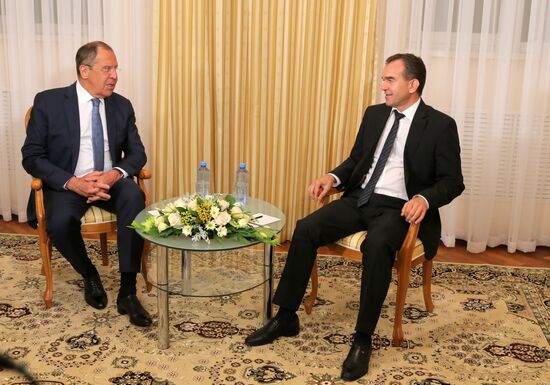 Russian Foreign Minister Sergei Lavrov visits Krasnodar