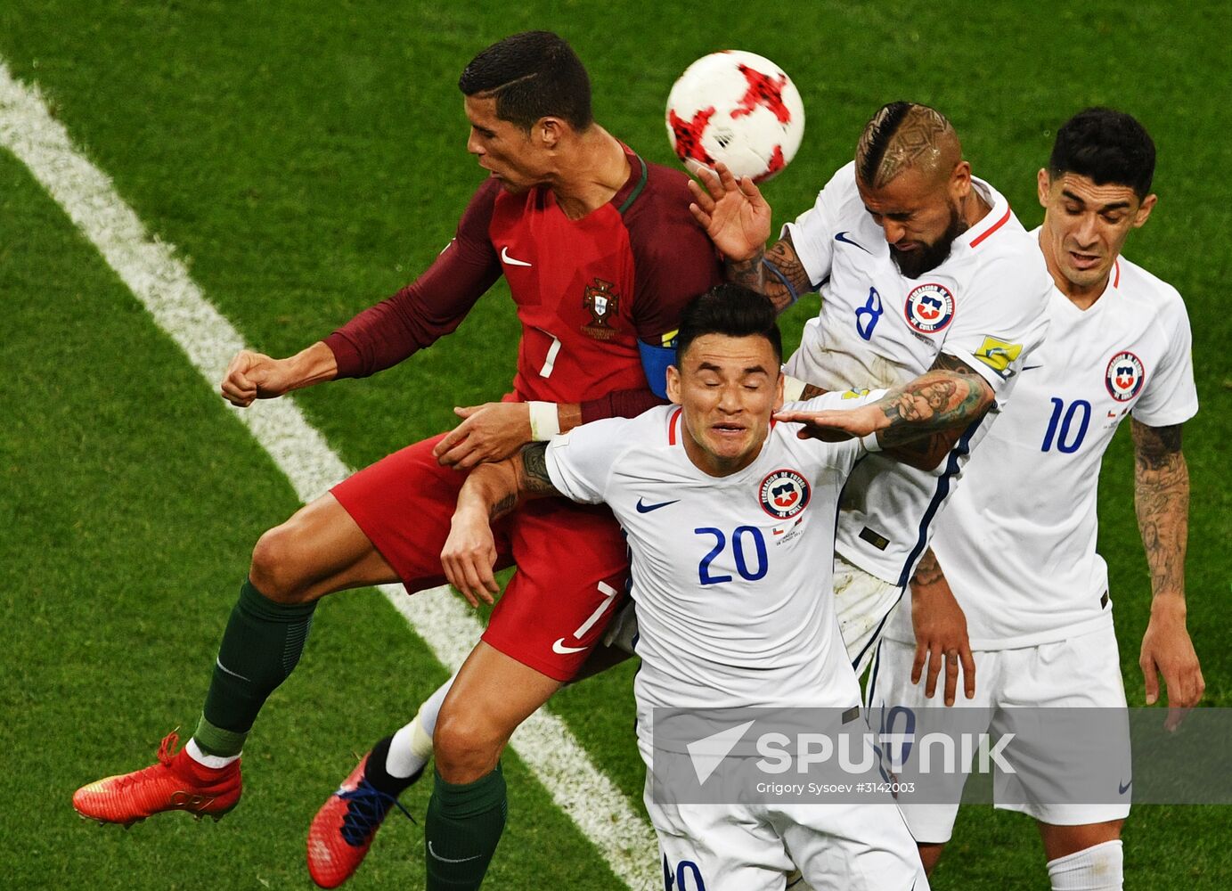Football. 2017 FIFA Confederations Cup. Portugal vs. Chile