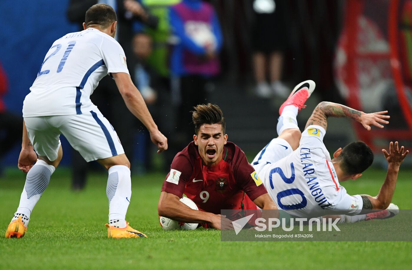 Football. 2017 FIFA Confederations Cup. Portugal vs. Chile