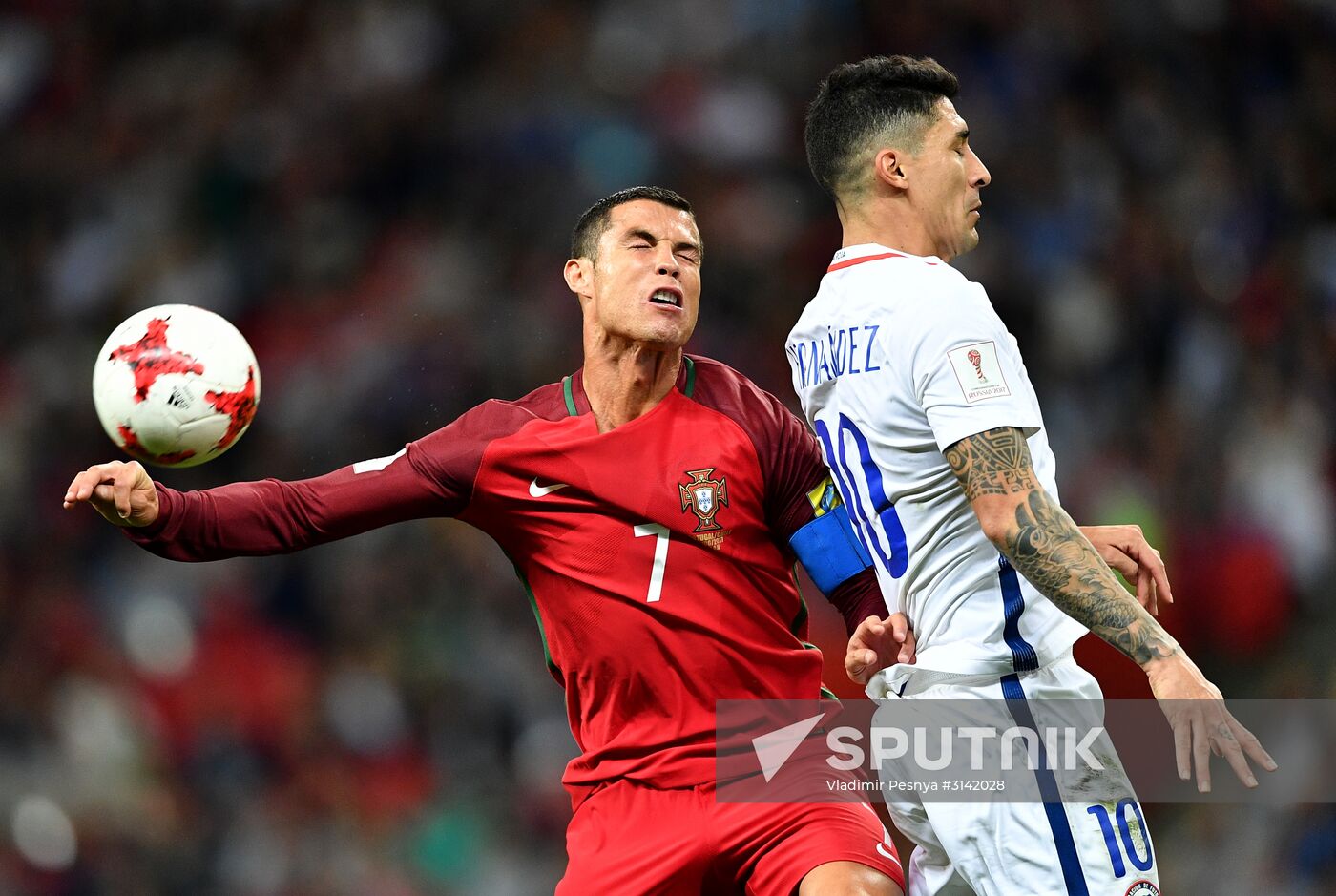 Football. 2017 FIFA Confederations Cup. Portugal vs. Chile