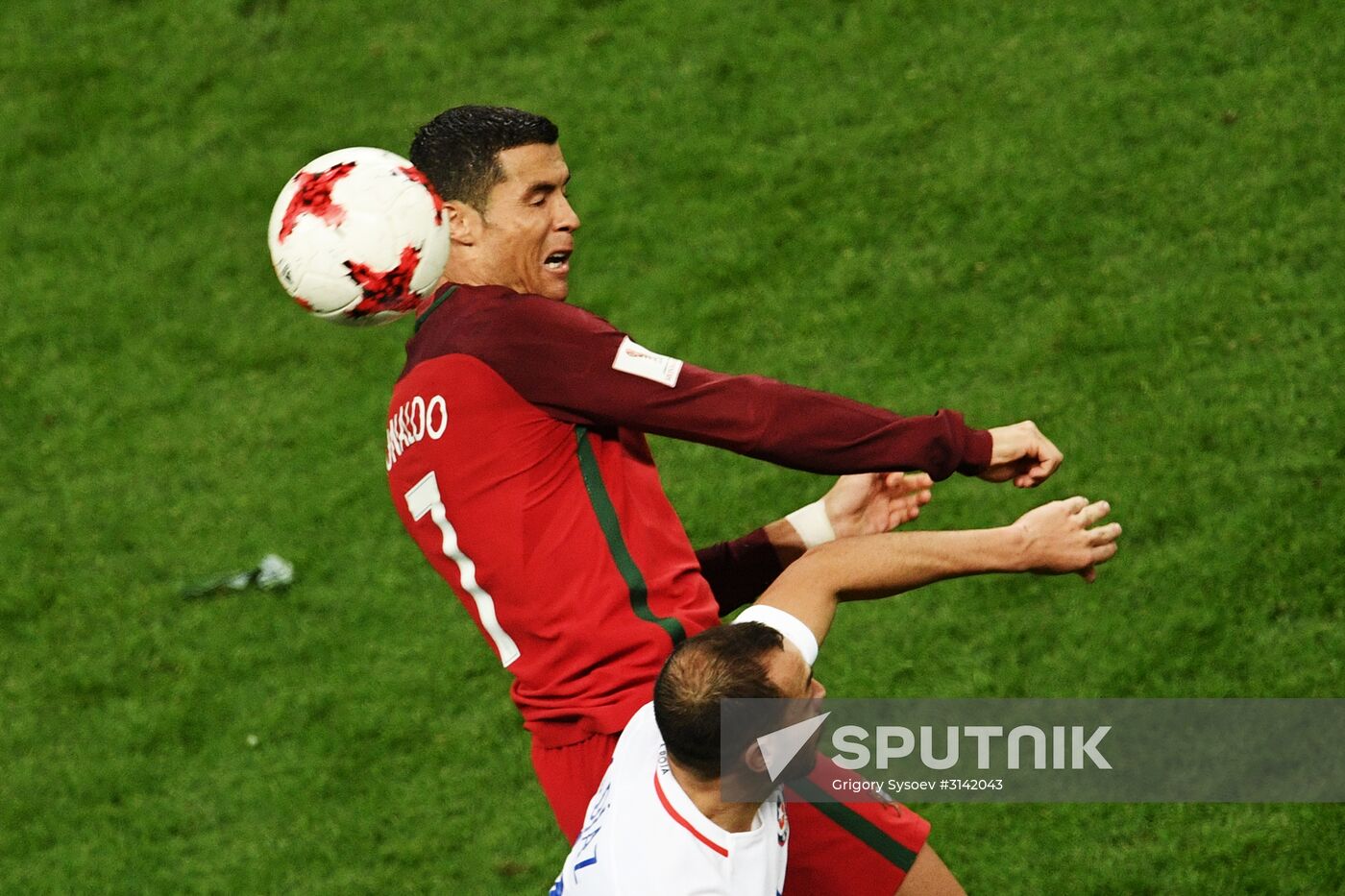 Football. 2017 FIFA Confederations Cup. Portugal vs. Chile