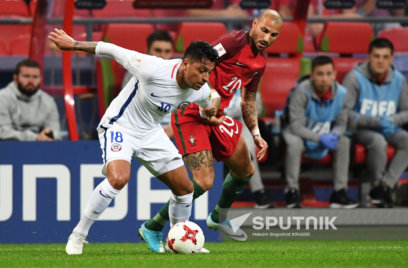 Football. 2017 FIFA Confederations Cup. Portugal vs. Chile