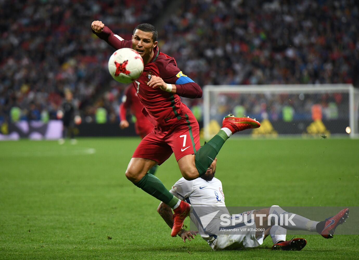 Football. 2017 FIFA Confederations Cup. Portugal vs. Chile