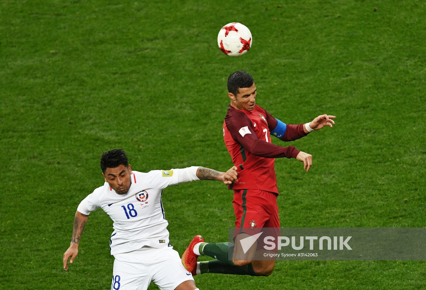 Football. 2017 FIFA Confederations Cup. Portugal vs. Chile