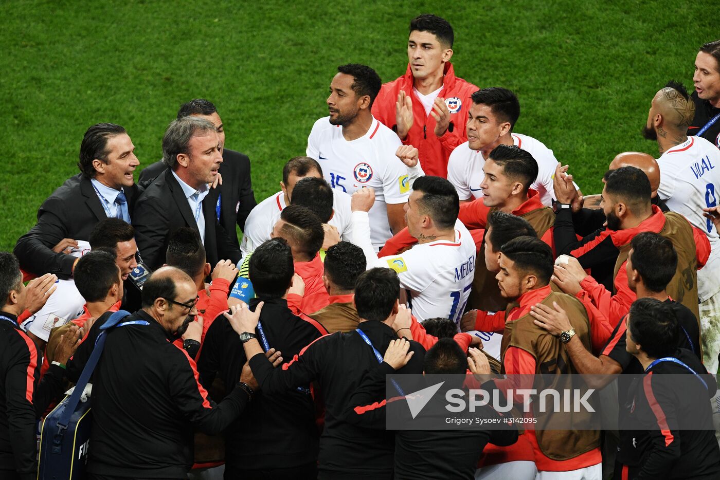 Football. 2017 FIFA Confederations Cup. Portugal vs. Chile