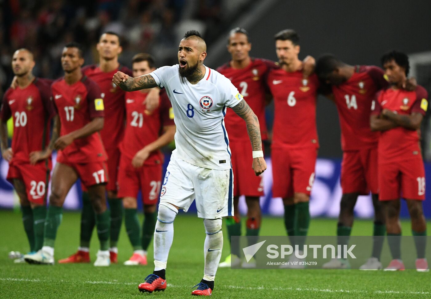 Football. 2017 FIFA Confederations Cup. Portugal vs. Chile