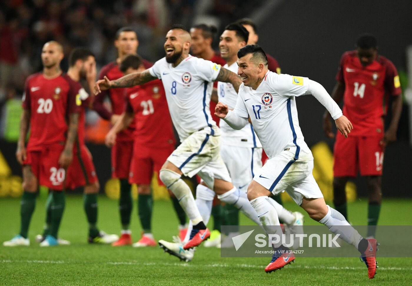 Football. 2017 FIFA Confederations Cup. Portugal vs. Chile