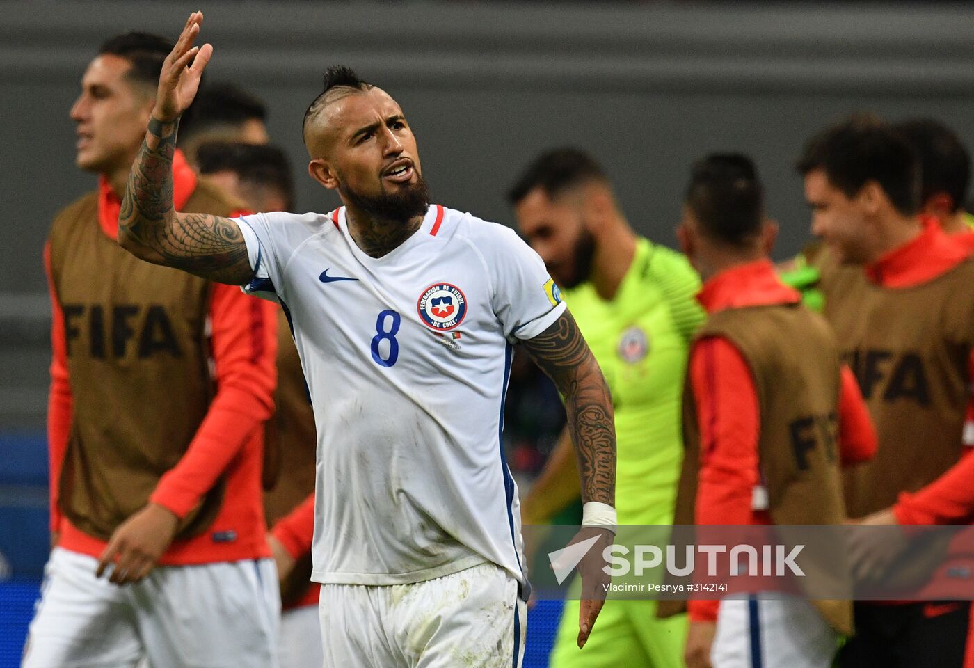 Football. 2017 FIFA Confederations Cup. Portugal vs. Chile