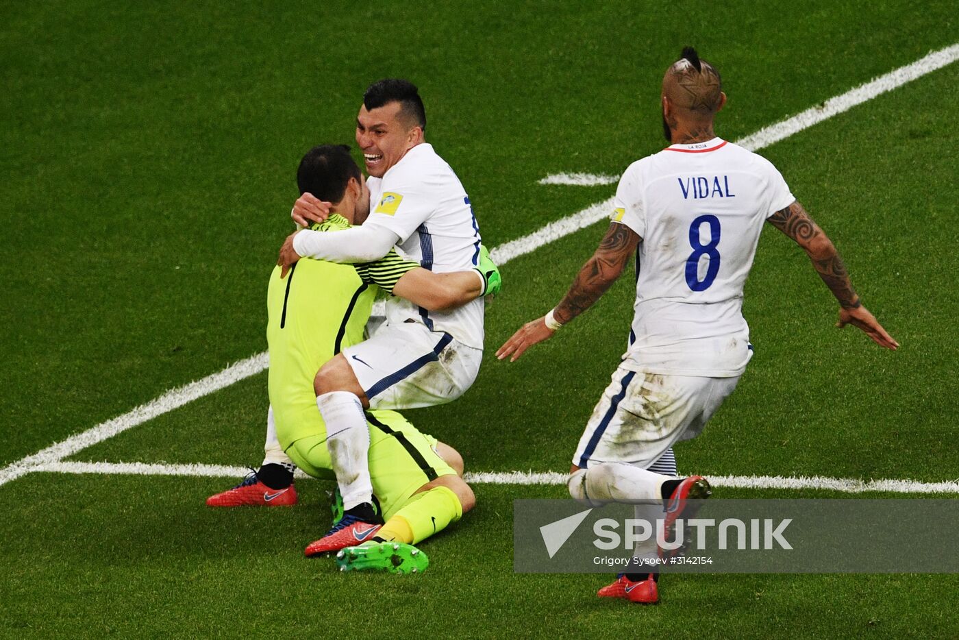 Football. 2017 FIFA Confederations Cup. Portugal vs. Chile