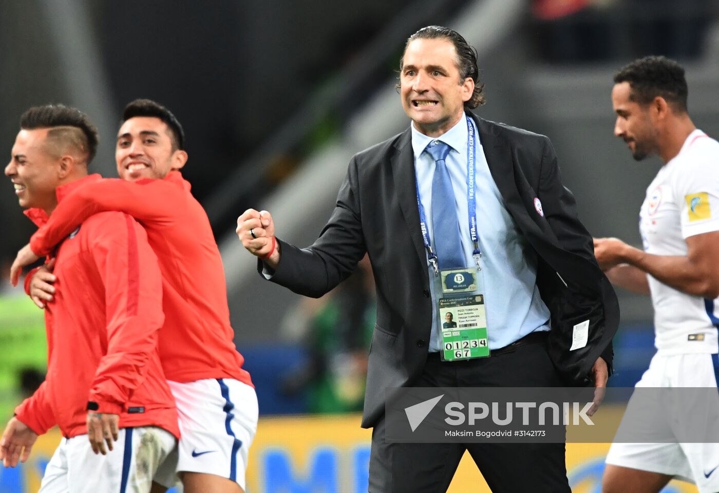 Football. 2017 FIFA Confederations Cup. Portugal vs. Chile