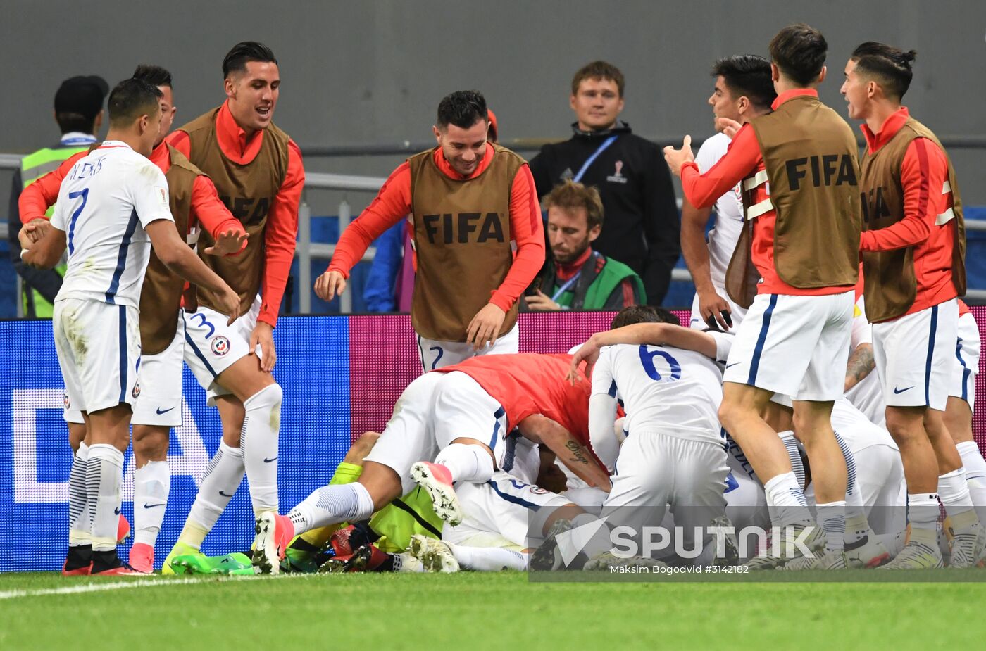 Football. 2017 FIFA Confederations Cup. Portugal vs. Chile