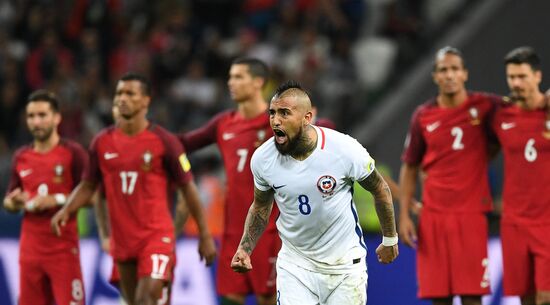 Football. 2017 FIFA Confederations Cup. Portugal vs. Chile