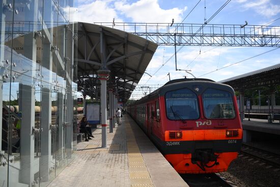 Opening of Solnechnaya transit hub and presentation of Ivolga train